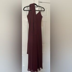 Vintage NWT Dave & Johnny 90s Y2K Burgundy Dress Rhinestone Prom Classic
